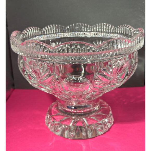 German Lausitzer Lead Crystal 24% Lead Oxide Pedestal Compote/Candy Dish - Picture 1 of 5